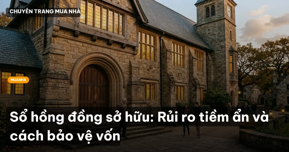 Sổ hồng đồng sở hữu: Rủi ro tiềm ẩn và cách bảo vệ vốn