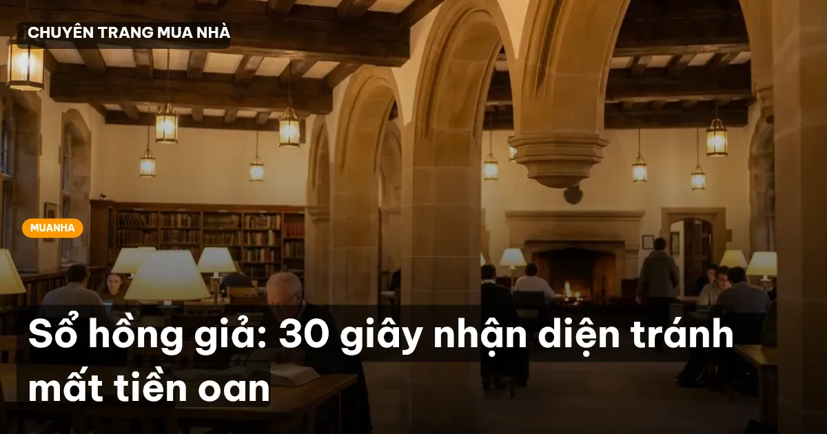 Sổ hồng giả: 30 giây nhận diện tránh mất tiền oan