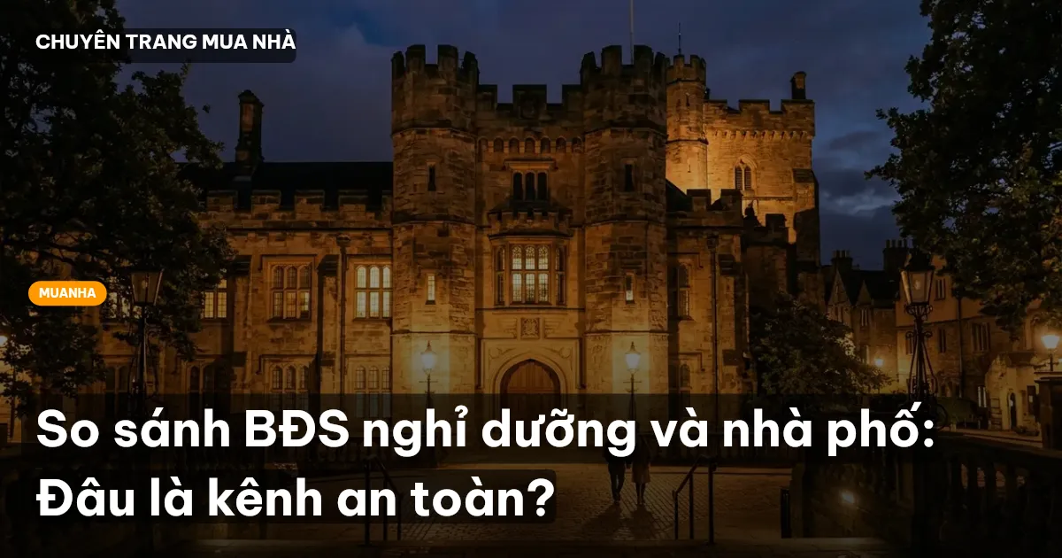 So sánh BĐS nghỉ dưỡng và nhà phố: Đâu là kênh an toàn?