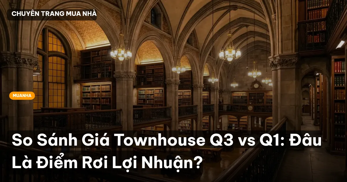 So Sánh Giá Townhouse Q3 vs Q1: Đâu Là Điểm Rơi Lợi Nhuận?