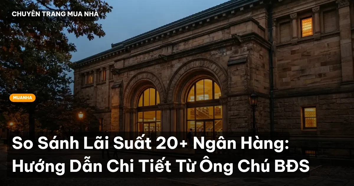 So Sánh Lãi Suất 20+ Ngân Hàng: Hướng Dẫn Chi Tiết Từ Ông Chú BĐS