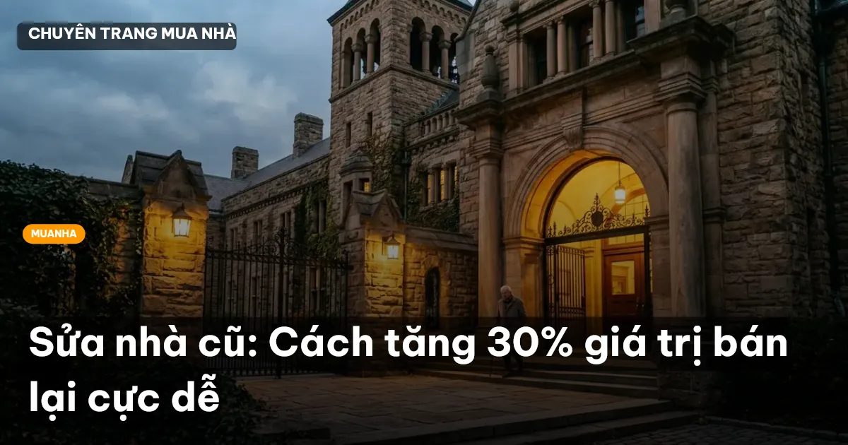 Sửa nhà cũ: Cách tăng 30% giá trị bán lại cực dễ