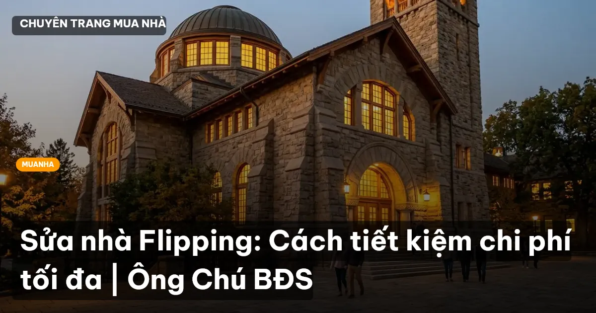 Sửa nhà Flipping: Cách tiết kiệm chi phí tối đa | Ông Chú BĐS