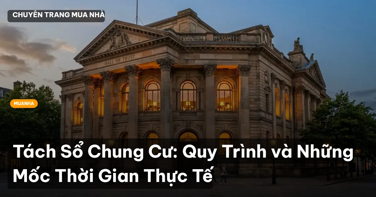 Tách Sổ Chung Cư: Quy Trình và Những Mốc Thời Gian Thực Tế