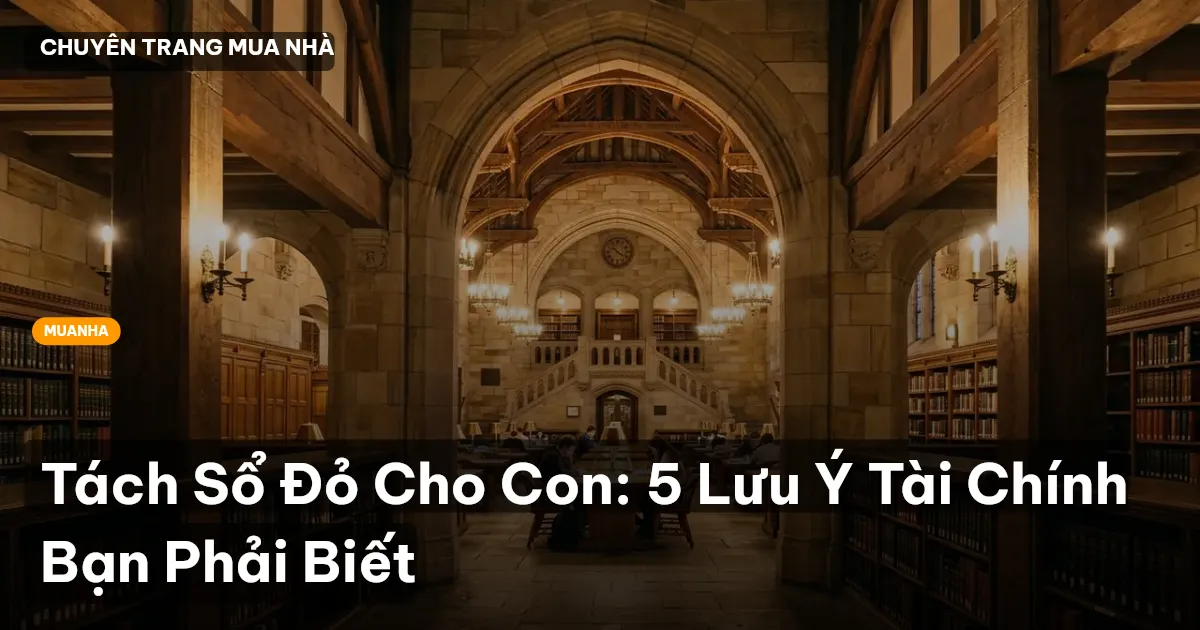 Tách Sổ Đỏ Cho Con: 5 Lưu Ý Tài Chính Bạn Phải Biết