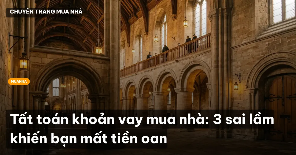 Tất toán khoản vay mua nhà: 3 sai lầm khiến bạn mất tiền oan