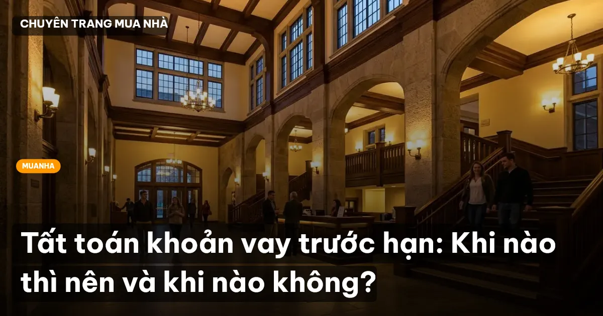 Tất toán khoản vay trước hạn: Khi nào thì nên và khi nào không?