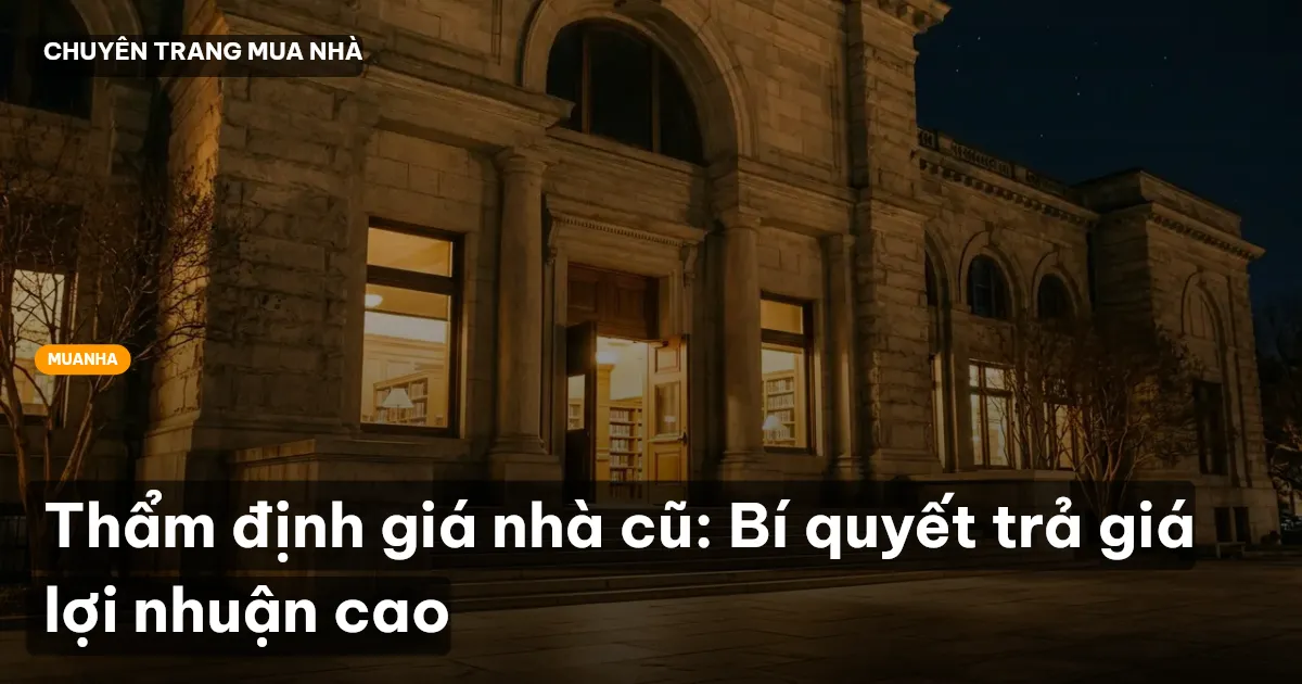 Thẩm định giá nhà cũ: Bí quyết trả giá lợi nhuận cao