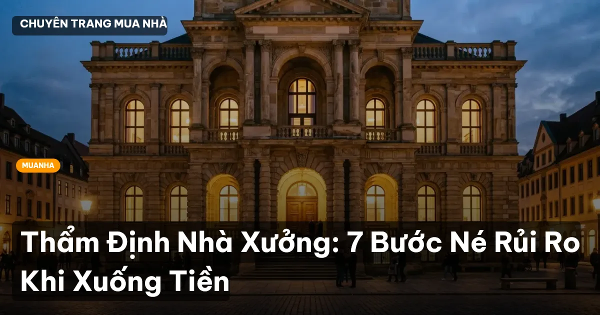 Thẩm Định Nhà Xưởng: 7 Bước Né Rủi Ro Khi Xuống Tiền