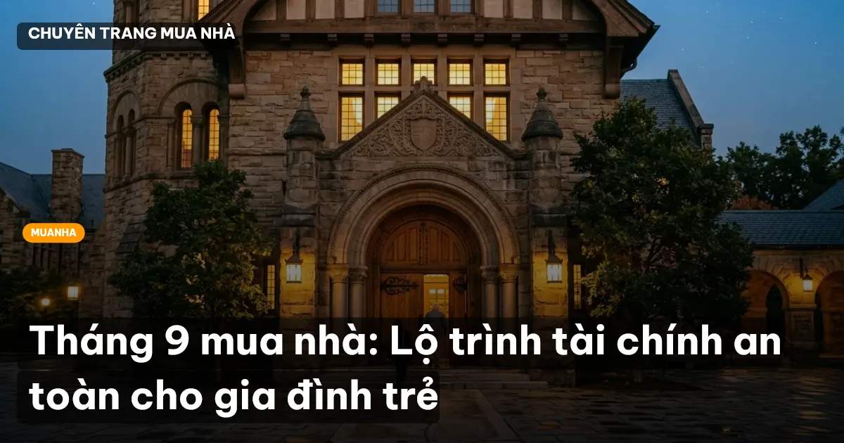 Tháng 9 mua nhà: Lộ trình tài chính an toàn cho gia đình trẻ