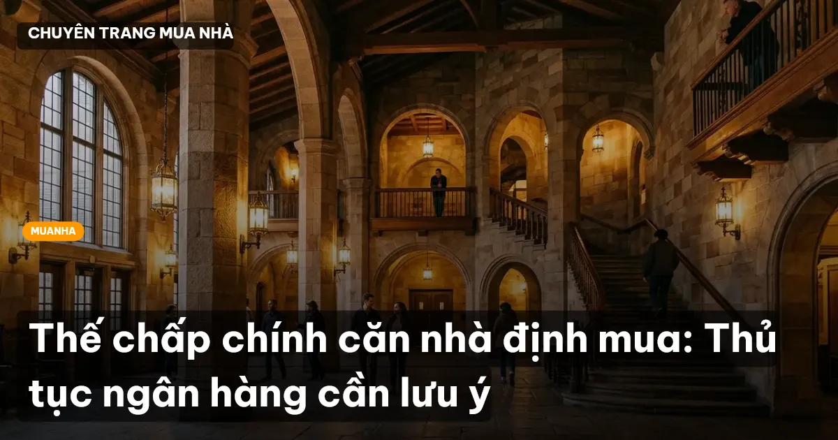 Thế chấp chính căn nhà định mua: Thủ tục ngân hàng cần lưu ý