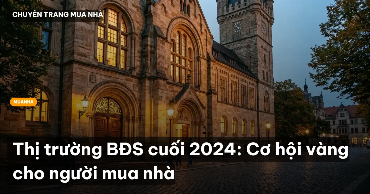 Thị trường BĐS cuối 2024: Cơ hội vàng cho người mua nhà