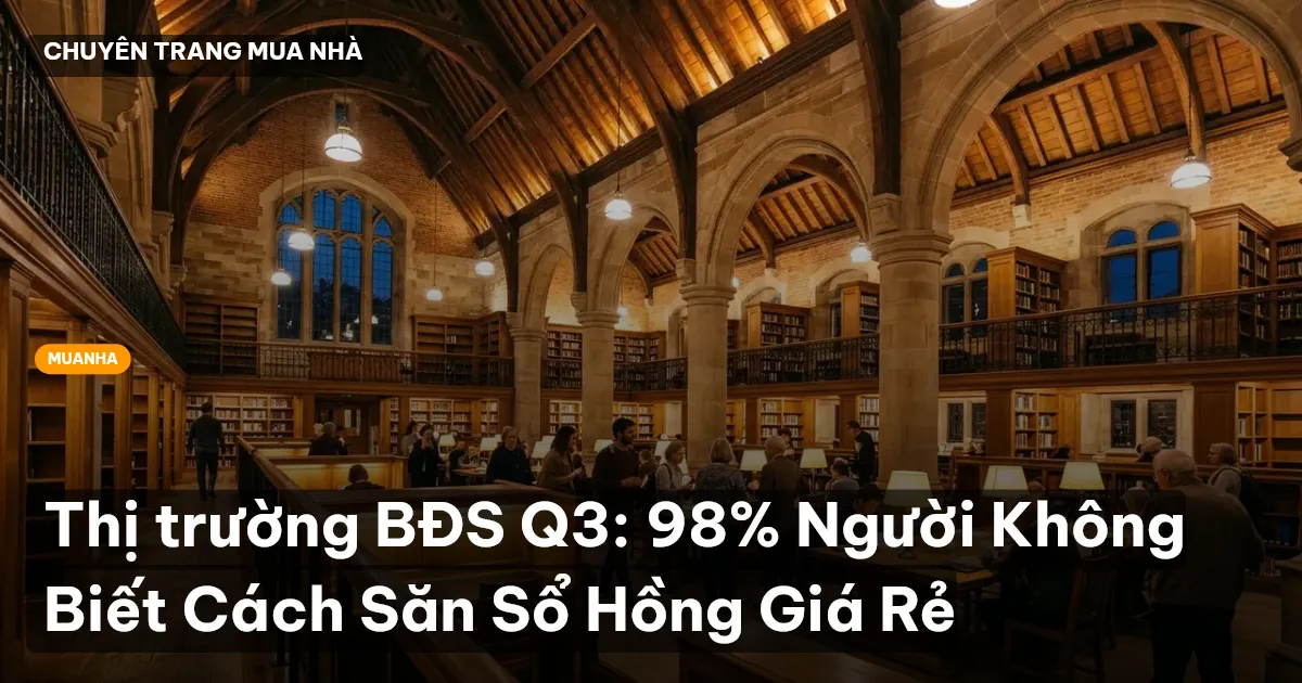 Thị trường BĐS Q3: 98% Người Không Biết Cách Săn Sổ Hồng Giá Rẻ