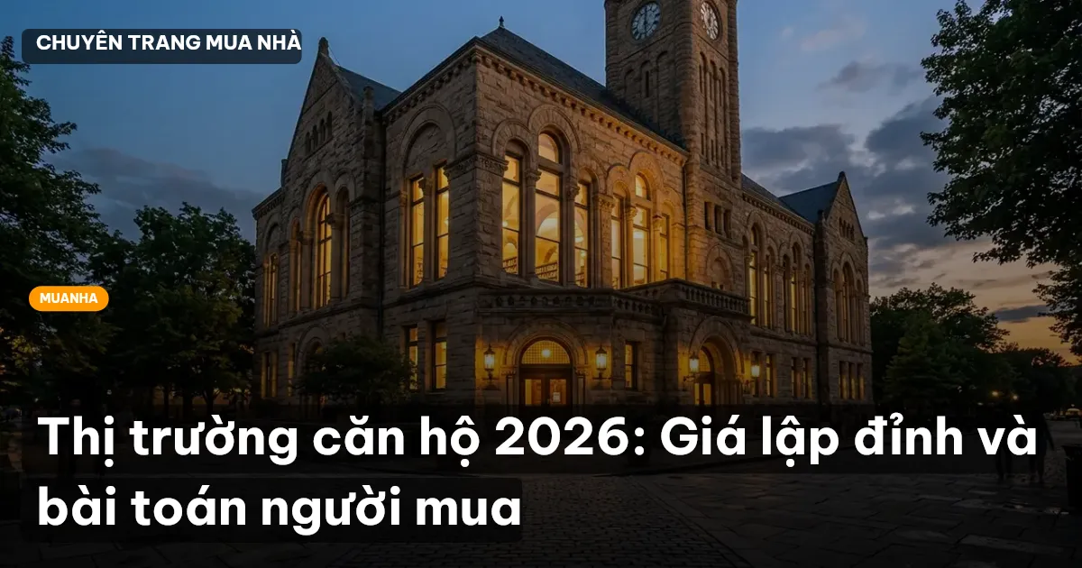 Thị trường căn hộ 2026: Giá lập đỉnh và bài toán người mua
