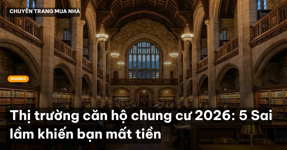 Thị trường căn hộ chung cư 2026: 5 Sai lầm khiến bạn mất tiền