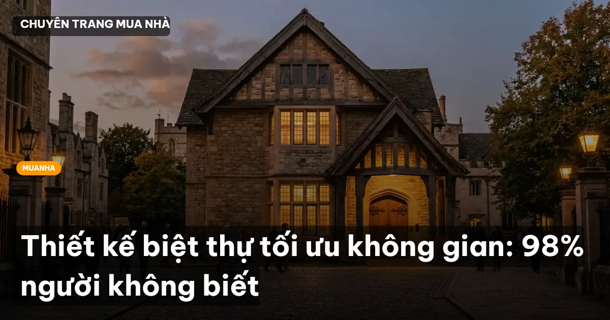 Thiết kế biệt thự tối ưu không gian: 98% người không biết