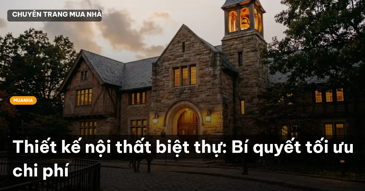 Thiết kế nội thất biệt thự: Bí quyết tối ưu chi phí