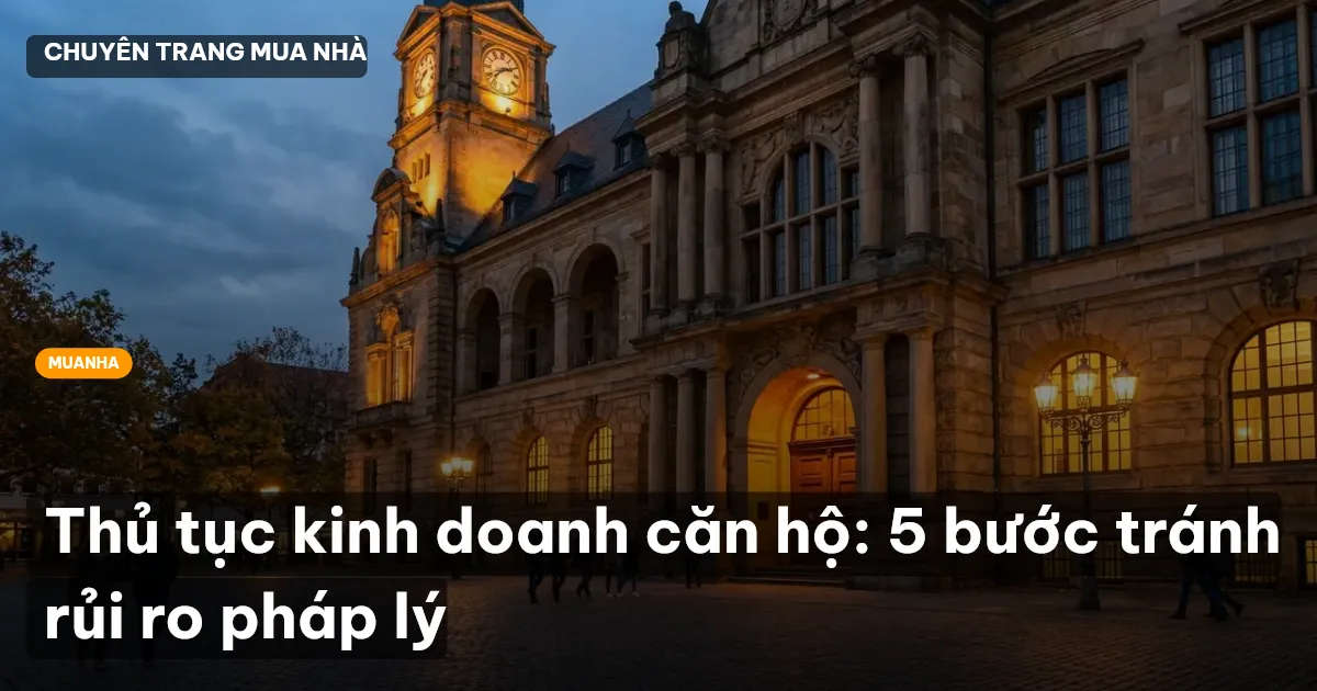Thủ tục kinh doanh căn hộ: 5 bước tránh rủi ro pháp lý