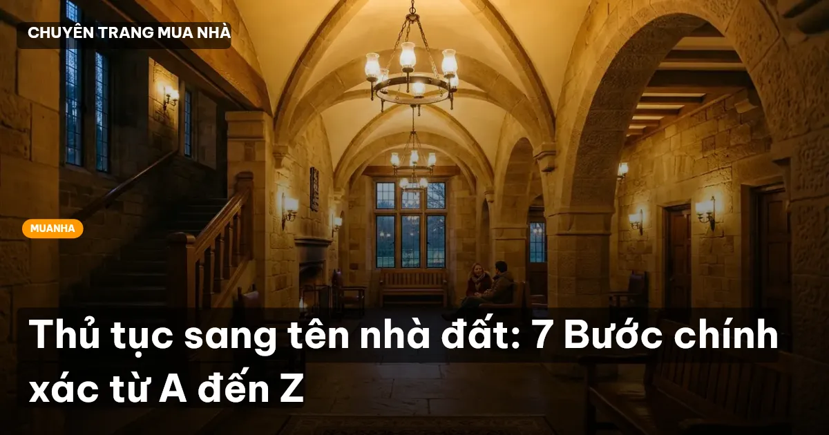 Thủ tục sang tên nhà đất: 7 Bước chính xác từ A đến Z