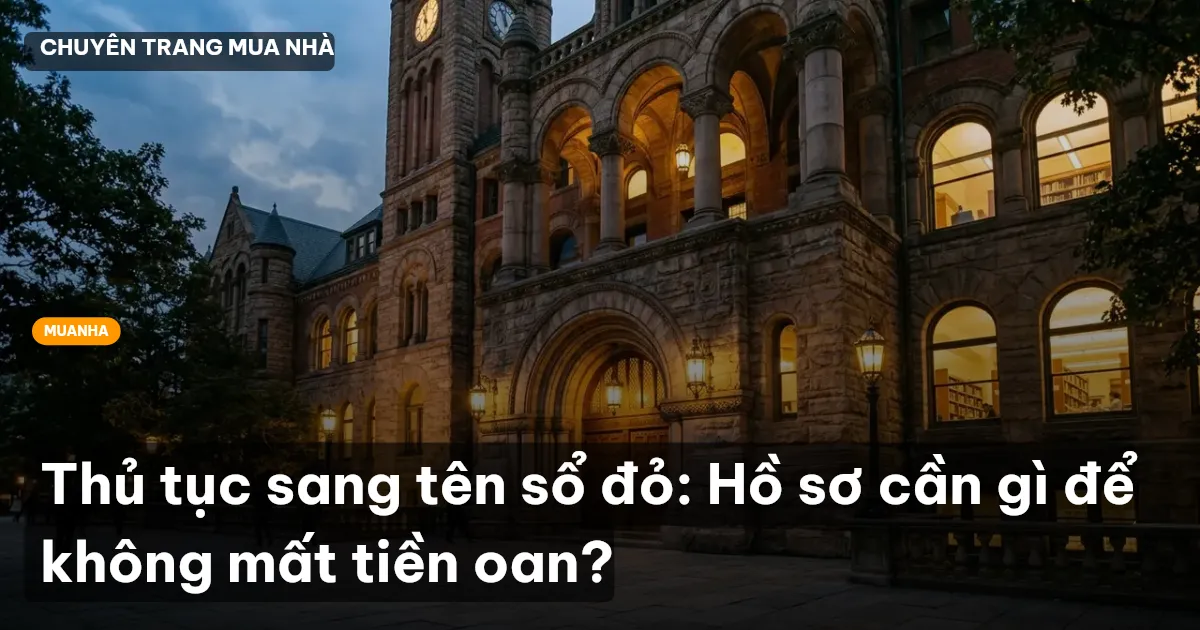 thủ tục sang tên sổ đỏ