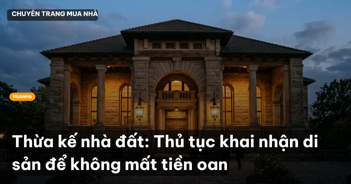 Thừa kế nhà đất: Thủ tục khai nhận di sản để không mất tiền oan