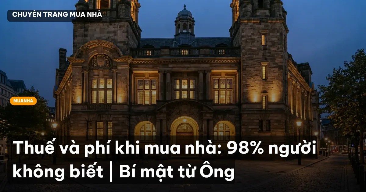 Thuế và phí khi mua nhà: 98% người không biết | Bí mật từ Ông
