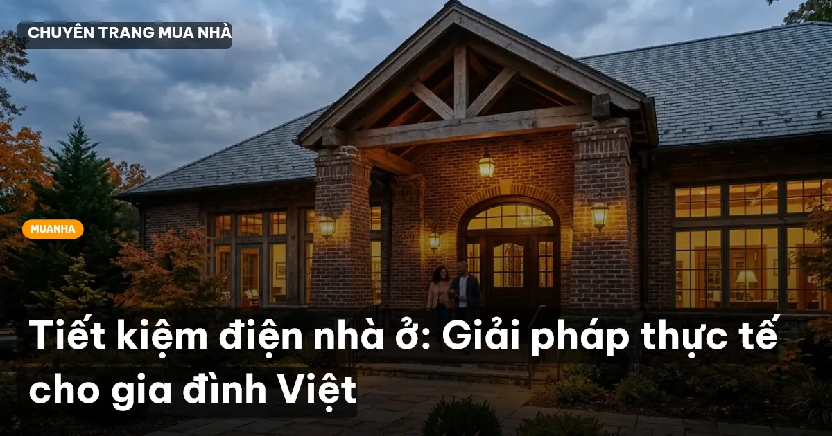 Tiết kiệm điện nhà ở: Giải pháp thực tế cho gia đình Việt