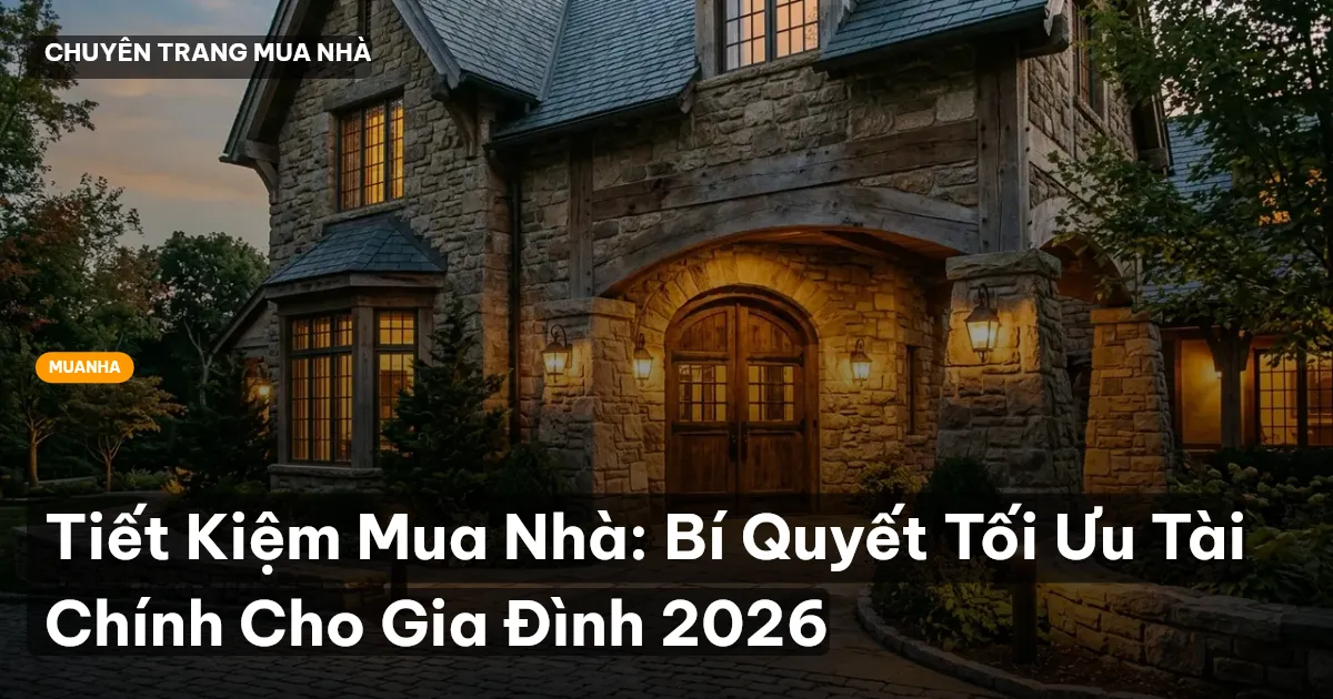 Tiết Kiệm Mua Nhà: Bí Quyết Tối Ưu Tài Chính Cho Gia Đình 2026