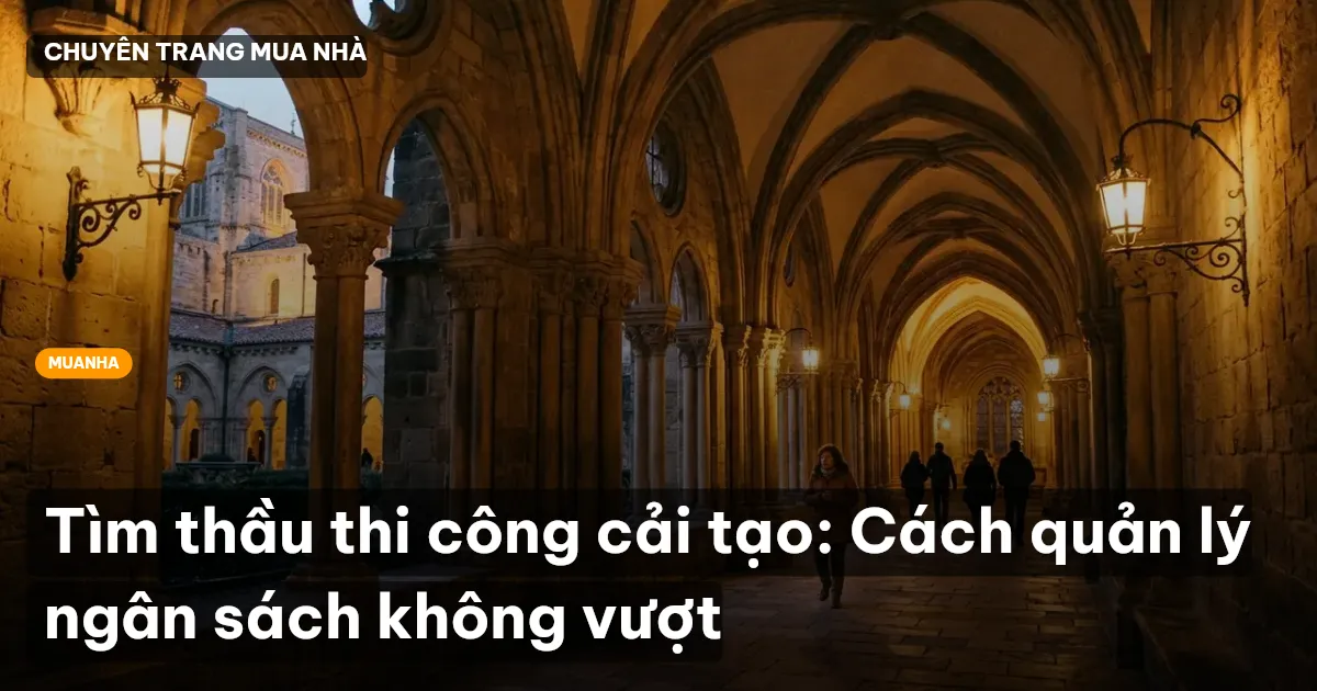 Tìm thầu thi công cải tạo: Cách quản lý ngân sách không vượt