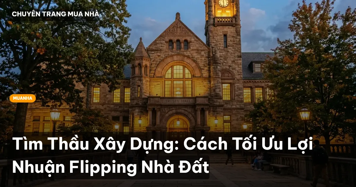 Tìm Thầu Xây Dựng: Cách Tối Ưu Lợi Nhuận Flipping Nhà Đất