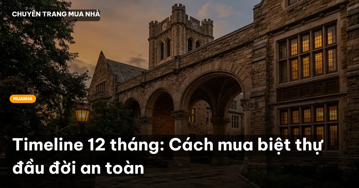Timeline 12 tháng: Cách mua biệt thự đầu đời an toàn