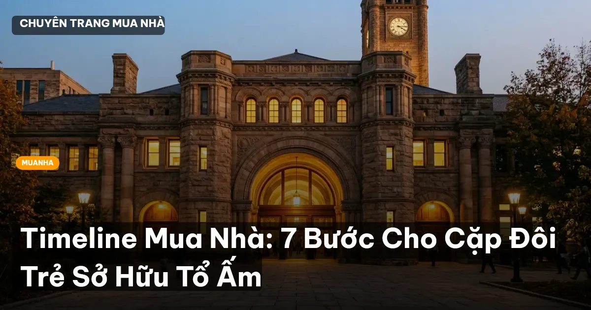 Timeline Mua Nhà: 7 Bước Cho Cặp Đôi Trẻ Sở Hữu Tổ Ấm