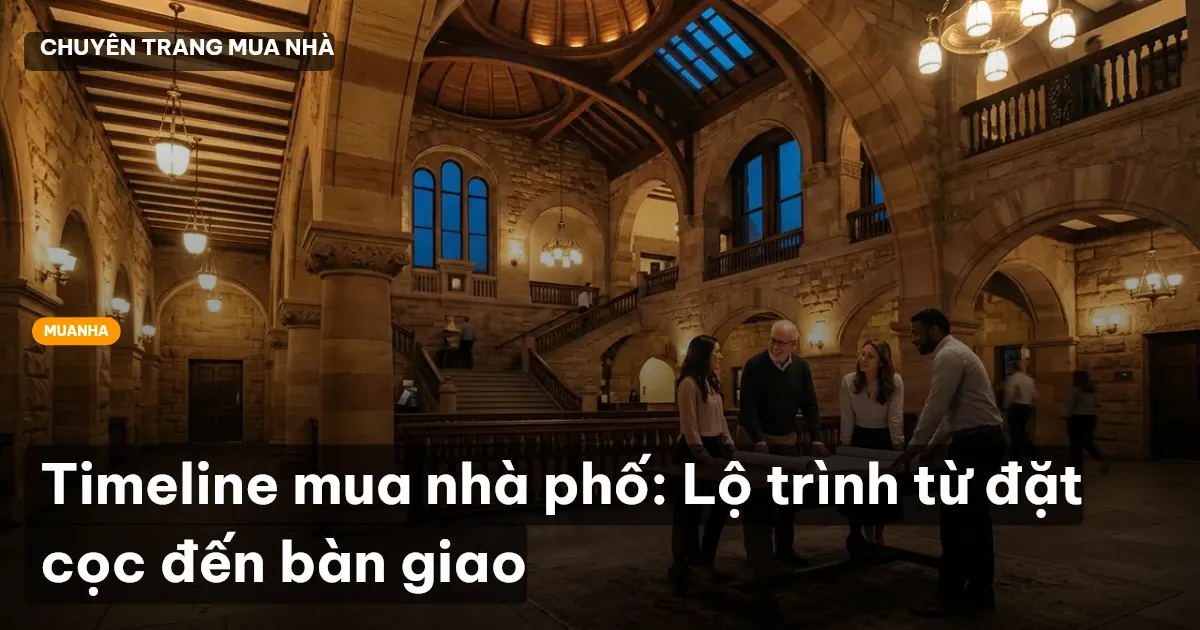 Timeline mua nhà phố: Lộ trình từ đặt cọc đến bàn giao