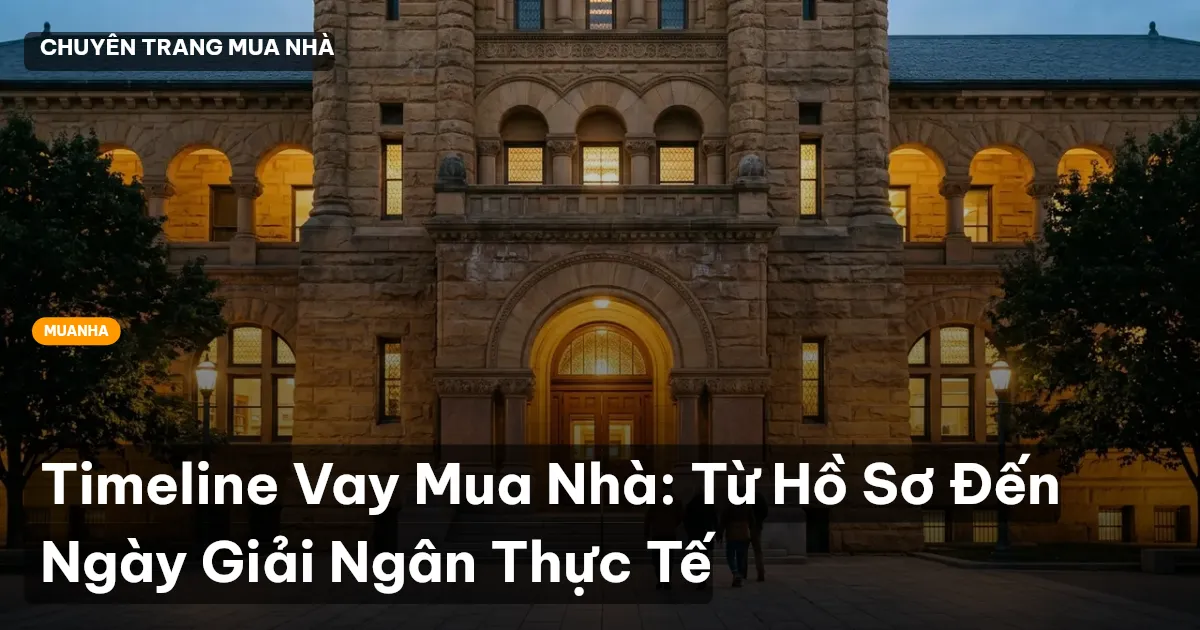 Timeline Vay Mua Nhà: Từ Hồ Sơ Đến Ngày Giải Ngân Thực Tế