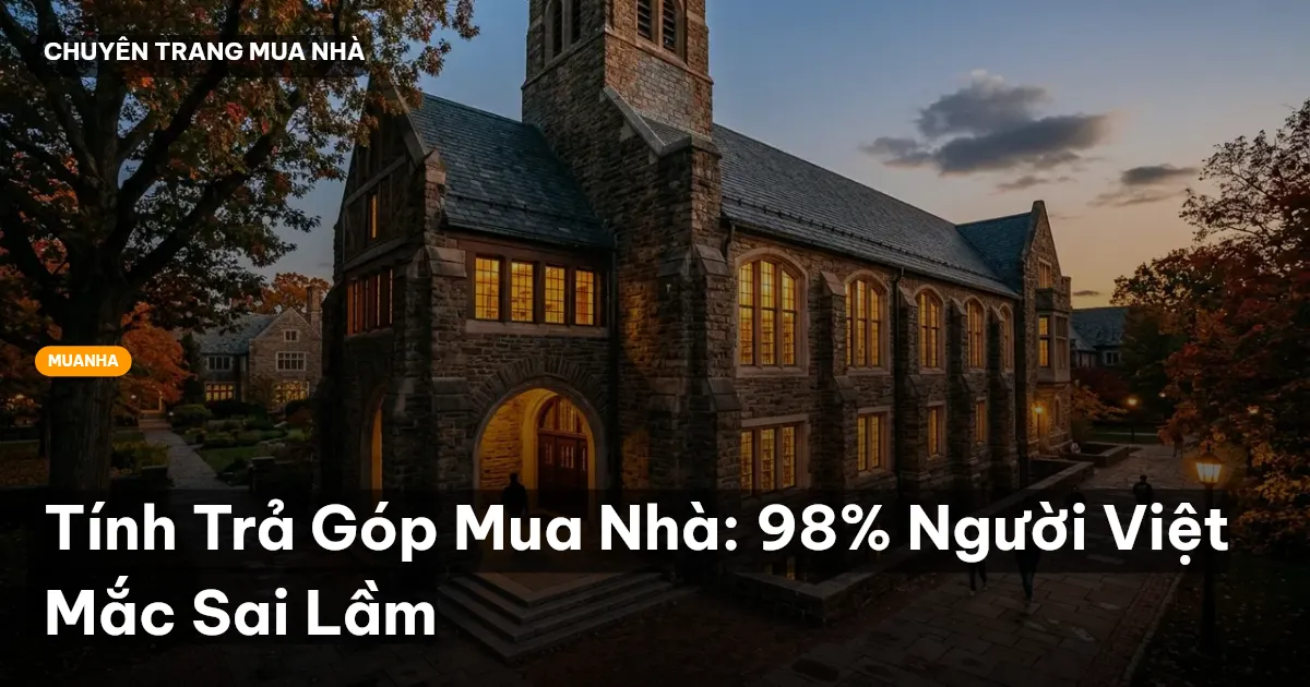 Tính Trả Góp Mua Nhà: 98% Người Việt Mắc Sai Lầm