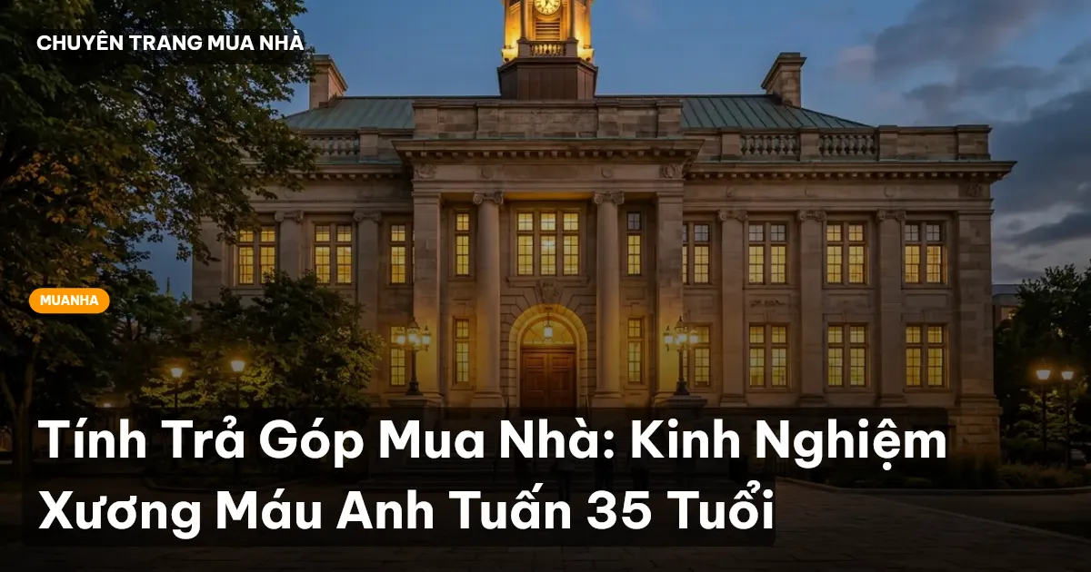 Tính Trả Góp Mua Nhà: Kinh Nghiệm Xương Máu Anh Tuấn 35 Tuổi