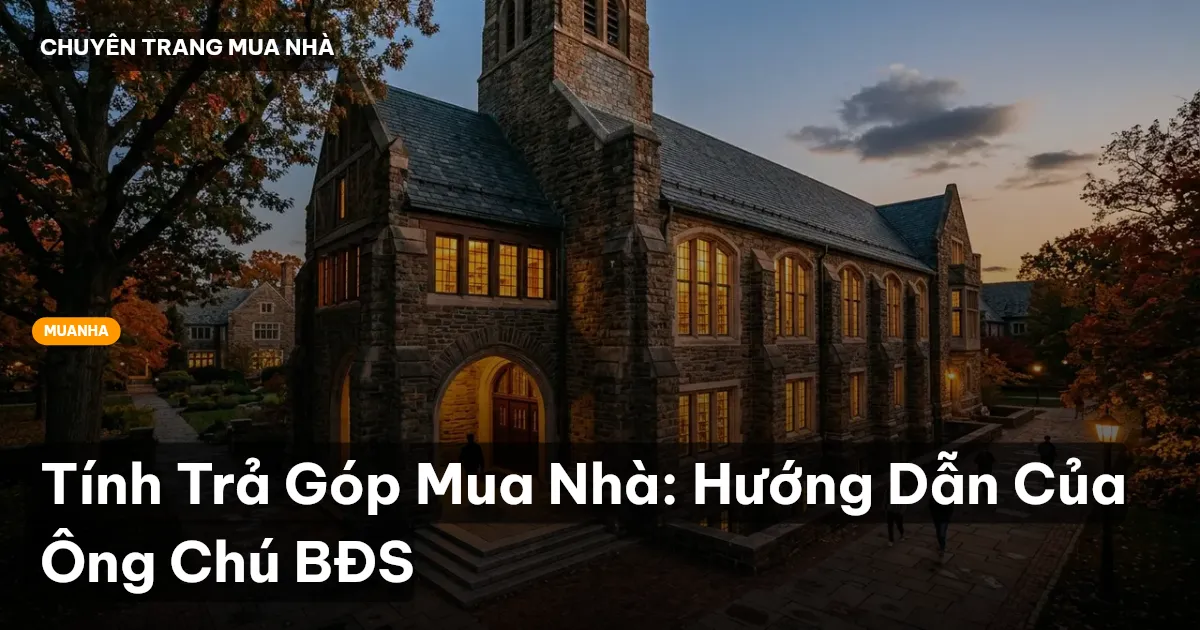 Tính Trả Góp Mua Nhà: Hướng Dẫn Của Ông Chú BĐS