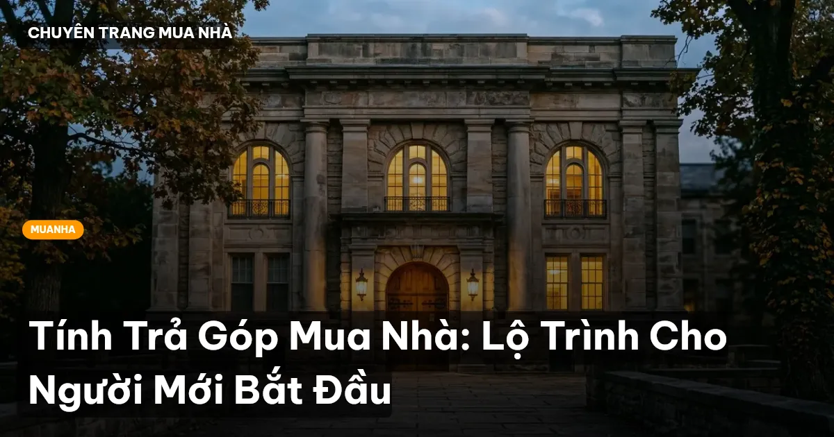 Tính Trả Góp Mua Nhà: Lộ Trình Cho Người Mới Bắt Đầu