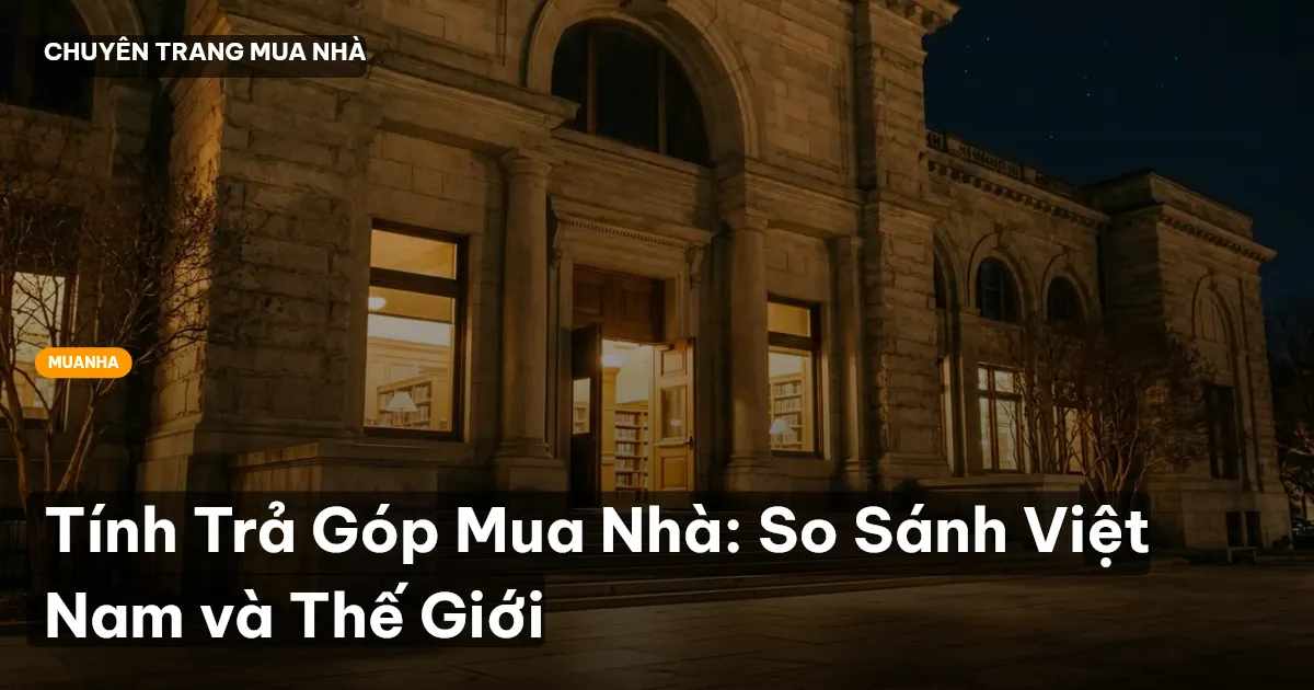 Tính Trả Góp Mua Nhà: So Sánh Việt Nam và Thế Giới
