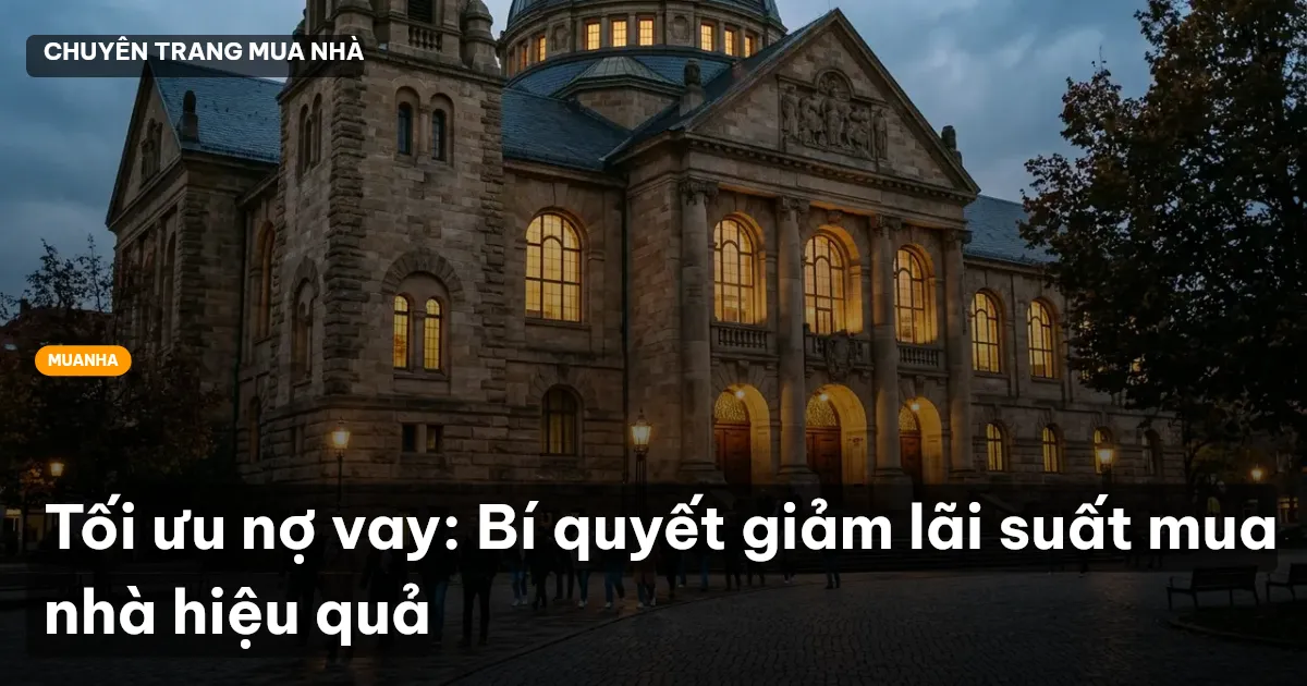 Tối ưu nợ vay: Bí quyết giảm lãi suất mua nhà hiệu quả