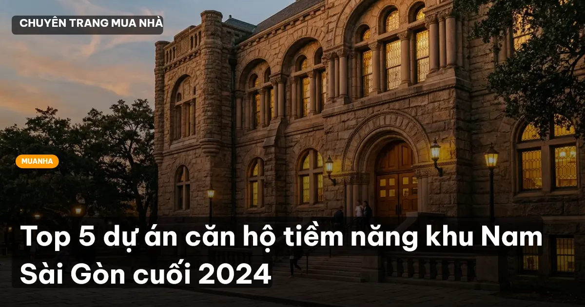 Top 5 dự án căn hộ tiềm năng khu Nam Sài Gòn cuối 2024
