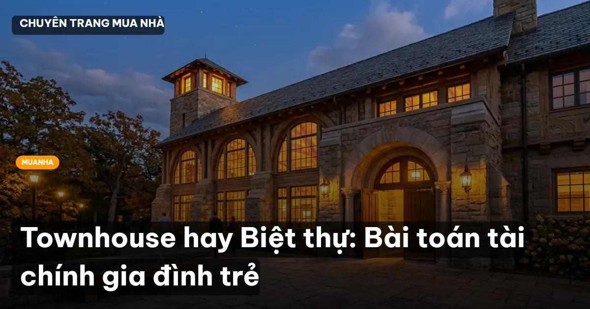 Townhouse hay Biệt thự: Bài toán tài chính gia đình trẻ