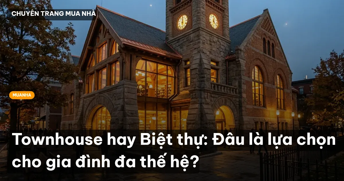 Townhouse hay Biệt thự: Đâu là lựa chọn cho gia đình đa thế hệ?