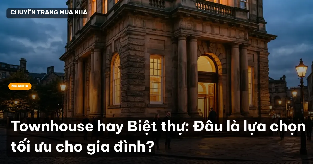 Townhouse hay Biệt thự: Đâu là lựa chọn tối ưu cho gia đình?