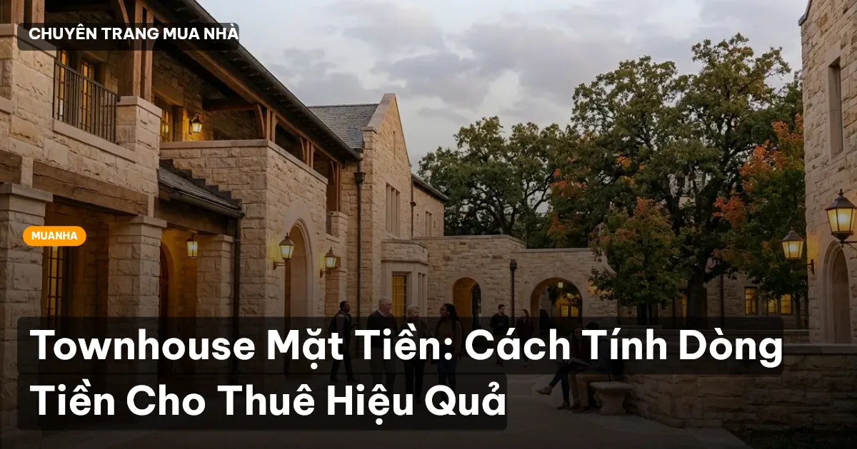 Townhouse Mặt Tiền: Cách Tính Dòng Tiền Cho Thuê Hiệu Quả