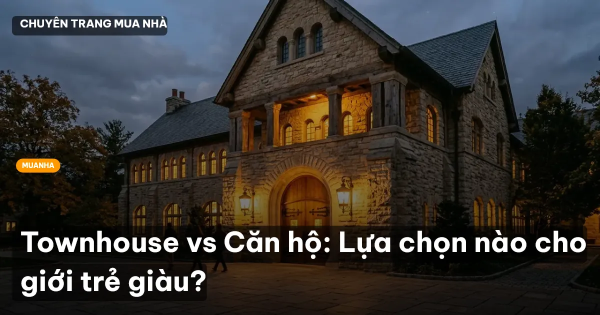 Townhouse vs Căn hộ: Lựa chọn nào cho giới trẻ giàu?