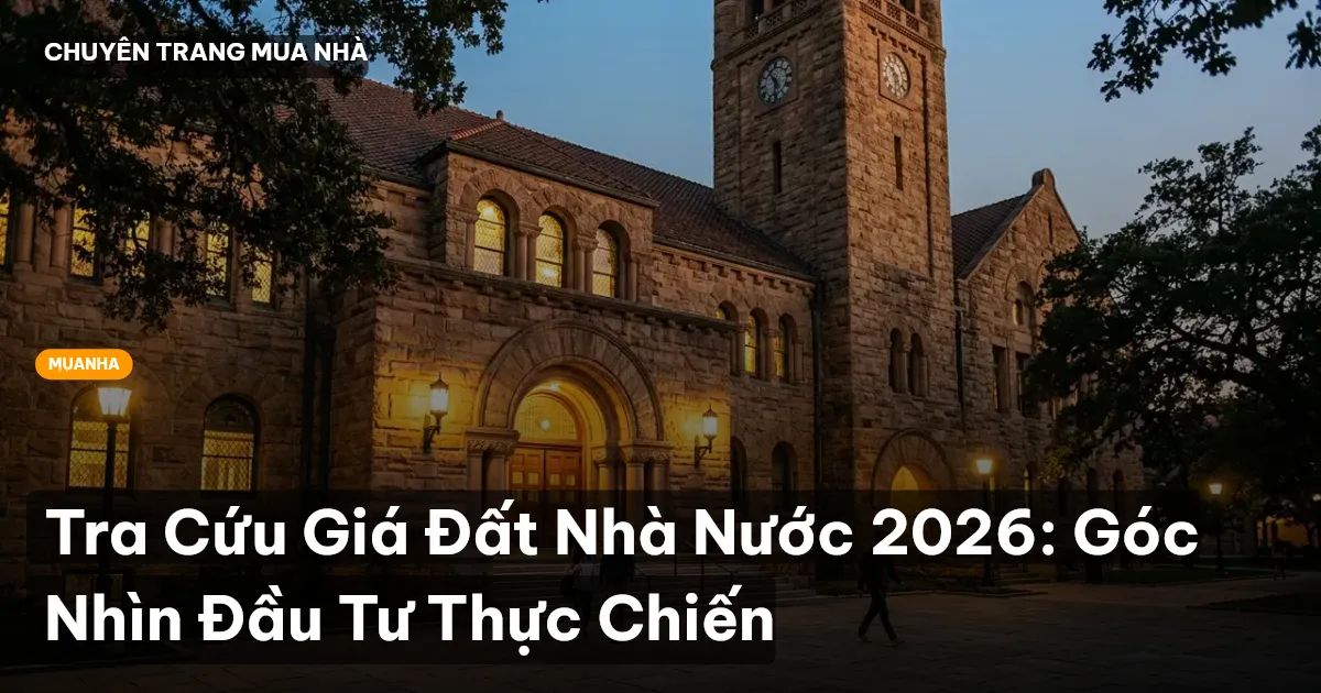 Tra Cứu Giá Đất Nhà Nước 2026: Góc Nhìn Đầu Tư Thực Chiến