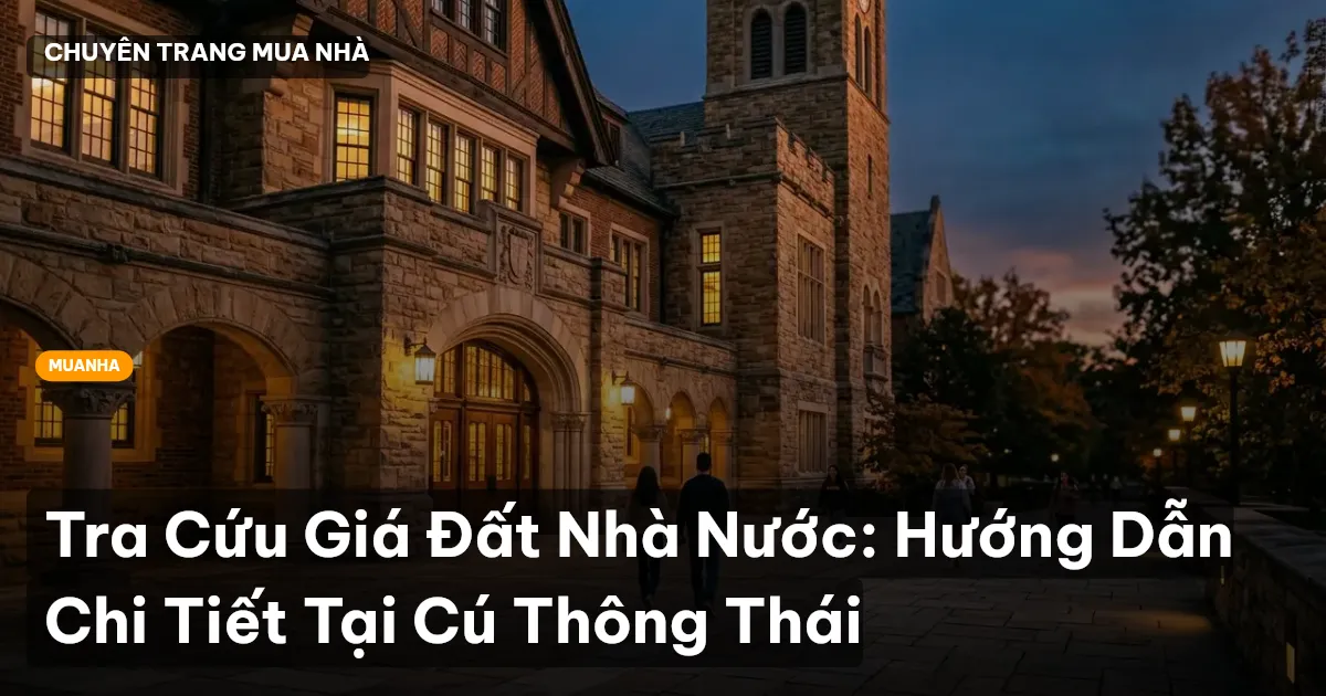 Tra Cứu Giá Đất Nhà Nước: Hướng Dẫn Chi Tiết Tại Cú Thông Thái