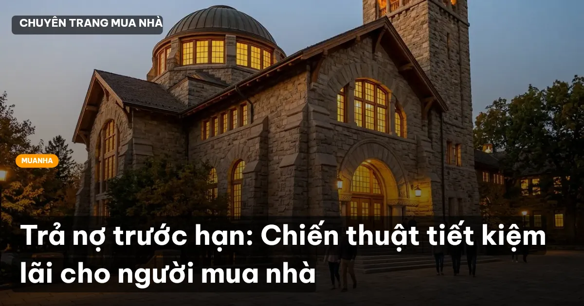 Trả nợ trước hạn: Chiến thuật tiết kiệm lãi cho người mua nhà