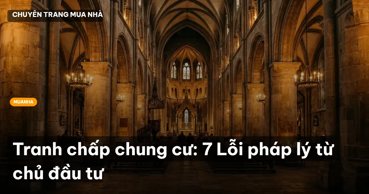 Tranh chấp chung cư: 7 Lỗi pháp lý từ chủ đầu tư